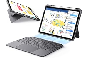 ESR iPad Air 11" (M3/M2) & 5th/4th Gen Flex Keyboard Case, Ultra-Light Magnetic Detachable Keyboard with Writing/Viewing Modes, Larger Precision Trackpad, Dark Gray