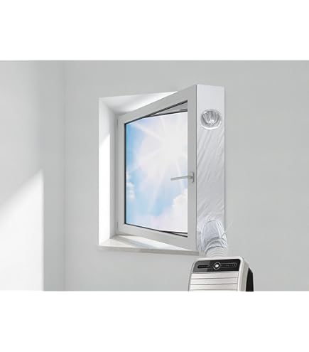 Boxwizard Raamafdichtingsplaat Voor Mobiele Airconditioners Instelbare Raamkit Afvoerslang Voor Draagbare Airconditioning Verstelbare Raamafdichting Schuif Airco Ventilatie