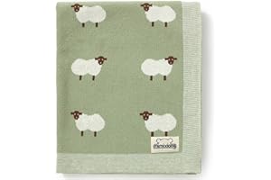 mimixiong Baby Blanket for Newborn - 100% Cotton Knit Double Layer Soft Baby Blankets Baby Gift - Baby Essentials for Newborn, 80x100cm (Sage Green)