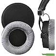 Geekria Comfort Velour Replacement Ear Pads for Beyerdynamic DT440 DT770 DT790 DT797 DT860 DT880 DT990 T5P T70 T90 HS200 HS400 HS800 MMX300 RSX700 Headphones Earpads, Headset Ear Cushion (Grey)