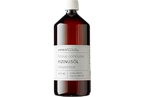 ‎WESENTLICH. wesentlich. Rizinusöl kaltgepresst 1000ml - 100% reines Rizinusöl - für Haut und Haare, Wimpern und Augenbrauen