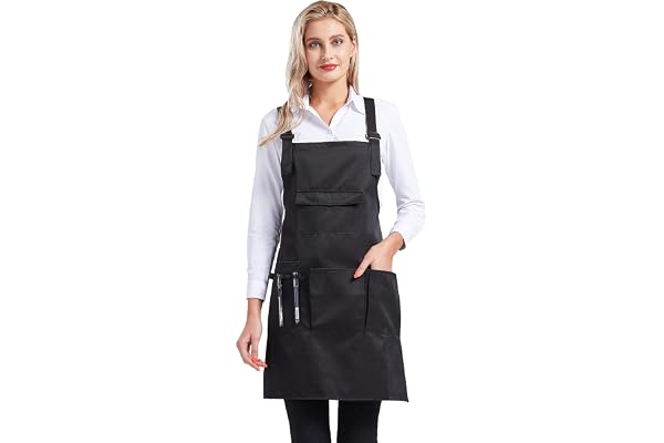 Nanxson Tablier à bavette ajustable pour femmes de travail professionnel pour stylistes de salon avec poches à outils