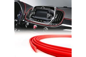 4R Quattroerre.it 19950 Trim Stripes Profile for Interior Car, Red, 3 mm x 3 m