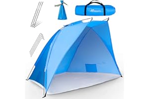 TRESKO Namiot plażowy z ochroną UV 50+, mały rozmiar po spakowaniu, wodoszczelny i oddychający