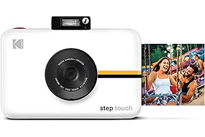 KODAK Step Touch | 13MP Digitalkamera & Instant-Drucker mit 3,5"-LCD-Touchscreen-Display, 1080p HD-Video, 10x optischer Zoom, Selfie-Spiegelung, Editing-Suite, Bluetooth & ZINK-Drucktechnik | Weiß