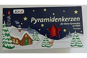 ‎EWA KERZEN Mueller Pyramidenkerzen 50 Stück, rot