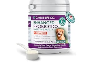 Canine Life Co. Probiotics For Dogs | High Strength 5 Billion CFU* | 10 Strains Of Good Bacteria | Allergy & Digestive Relief For Dogs | 100g Powder Made In UK (1 Pot (100g))