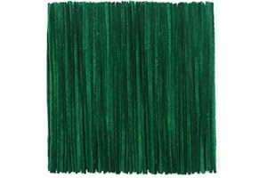 TOAOB THE ONE AND ONLY BABY TOAOB 400pcs Fil Chenille Tiges de Fils Chenille Vert Cure Pipes Cleaner Couleurs Assorties Cleaners Crafts Set 6mm x 300mm pour DIY Artisanat Décoration Fournitures Loisirs Creatifs