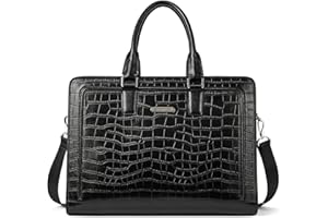 BOSTANTEN Sac Serviette en Cuir Véritable pour Hommes/Femmes Sac Business Sac Messager 15.6" Sac Ordinateur Portable Sac à Bandoulière Porte Documents