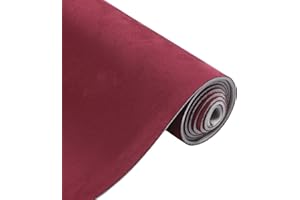 Partuto 150G Headliner Fabric for Car Truck RV SUV Boat Automotive Interior Trim DIY Roof Repair Replacement Suede Fabric Wine Red 76" L x 57" W