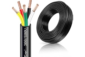 5 x 0,75 mm² 5 kärnsläpvagnskabel 12 V 24 V husvagnskabel rund, tunn elkabel för LED-lampor, anslutningskabel, husvagn, lastb