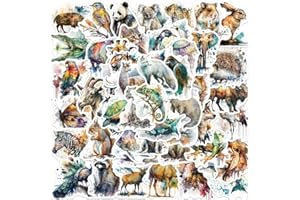 RGBEE Tier Sticker 50 Stücke, Graffiti Anime Aufkleber für MacBook Laptop Skateboard Auto Koffer Helm Motorrad Fahrrad Tumblr Wasserfeste Klein Sticker