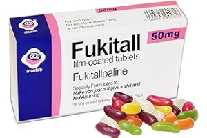 ATCOTAB Fukitall Funny Joke Prescription Box of Jelly Beans Xmas Secret Santa Gift Birthday Present Candy Sweets for Celebrations, Get Well Soon Doctor or Nurse