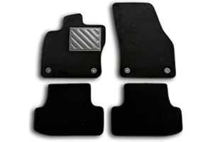 MTC AUTOMOTIVE Alfombrillas para Seat Ateca a Partir del 2016 - Alfombrillas a Medida - Antideslizantes - Talonera en PVC (cloruro de polivinilo) - Clips de fijación