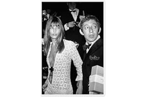 POSTERLOUNGE Jane Birkin et Serge Gainsbourg Poster de Celebrity Collection Affiches pour toutes les pièces 60 x 90 cm Noir et blanc Personnes Décoration murale
