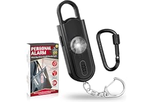 EARGRACE Personal Alarm for Women, 130 dB Reusable Loud Siren Song Emergency Security Alarm Keychain with Strobe LED Light, Small Personal Sound Safety Alarm for Women, Men, Kids, Elderly