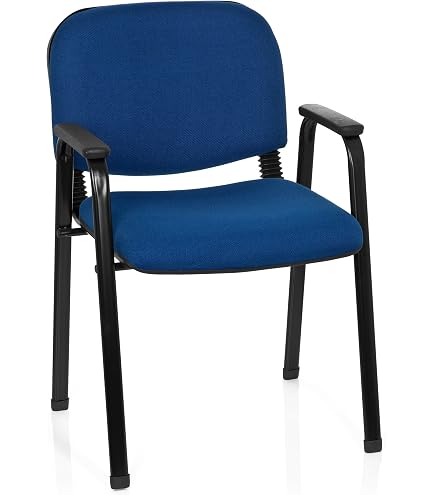 Sedia Visitatore ZANTA B In Ecopelle Nera Con Braccioli Imbottiti – Base A Slitta, Per Conferenze E Ufficio