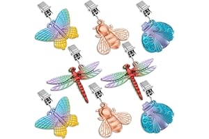 Bekith 8 Pack Tablecloth Weights on Clip Hangers, Pendant Tablecloth Weights kit Colourful Butterfly Shape for Party Picnic Outdoor Garden Table Covers