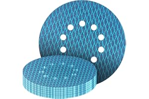 GZKTY 25 PCS 225mm Sanding Discs, 10-Hole Grits 40/60/80/120/240 Sanding Pads, Manual Electric 225mm Disc Sander for Drywall Walls, Reduced Clogging