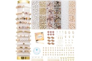 LEUYUEE Perline Per Braccialetti Kit Kit per la creazione di, per Gioielli Fai Da Te,pietre preziose naturali,per Gioielli Braccialetti Collane Anelli Orecchini