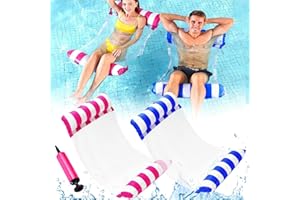 FMKLDENA Amaca Gonfiabile, 2 Pezzi 4 in 1 Galleggiante Sdraio Galleggiante, Galleggiante Acqua Amaca, Letto Galleggiante, per Spiaggia Piscina, Prendere Il Sole Partito