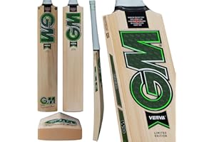 Gunn & Moore GM Cricket Bat | Verva | Seasoned English Willow | DXM, ToeTek and NOW! | Sizes 4 to Full Size