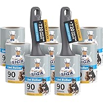 Rullo Levapelucchi MR.SIGA - 450 Fogli Appiccicosi | Per Peli Animali Domestici | Manico Ergonomico - Foto 10