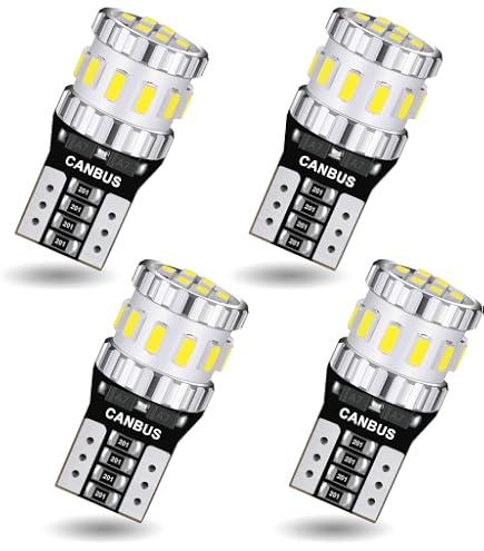 Ampoules LED W5W T10 - 15 SMD 4014 - 6000K Blanc - Canbus Sans Erreur - Pour Plafonnier, Plaque, Coffre Voiture - Lot De 10