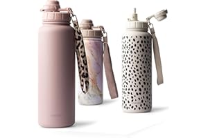 MAMEIDO Borraccia Termica con Cannuccia 700 ml, Termo Isolata senza Perdite, Thermo per Bevande Calde, Senza BPA, Borracce Termiche Inox Palestra (Powder Blush)