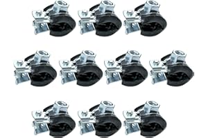 AERZETIX - Set di 10 - Fascette isofonico - supporto di fissaggio con guarnizione - per tubo Ø1/4'' - DIN EN 10111 - in acciaio zincato - da avvitare М8 - C49869