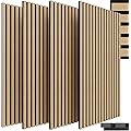 Clevich Lot de 4 Panneau Acoustiques, Panneaux Muraux Acoustique, Panneau Mural Decoratif, en Bois MDF, 120x60x2,1 cm, pour Chambre, Bureau, Studio de Musique Decoration Murale, Chêne, 2,88㎡