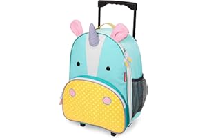 Skip Hop Valise Enfant Licorne - Sac Maternelle de Qualité dès 3 Ans - Cartable Voyage & Sac École pour Enfants avec Poignet Rétractable, Poche à Bouteille, Tirettes de Fermeture Éclair - Pratique