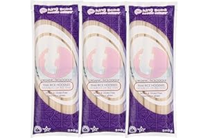 King Soba 3-Pack Gluten Free & Organic Thai Rice Noodles 250g - 3 Servings Per Pack