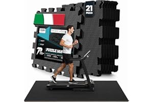 THE UNIQUE COMMUNITY OF SPORT Tappeto Da Fitness A Puzzle【Set Da 21 Tappetini】Materassino Antiscivolo Da Palestra Componibile Con Protezione Antiurto Per Pavimenti, Tappetino Palestra, Pesi Workout Ginnastica Sport Piscina Garage
