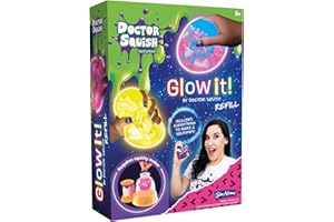 Doctor Squish John Adams Glow It! Squishy Maker Refill Pack: Make Your own Glow in The Dark squishies! | Arts & Crafts | Ages 8+