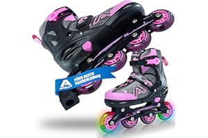 ‎APOLLO Apollo Champion, größenverstellbare Inliner für Jungs und Mädchen ab Größe 31, für Damen und Herren bis Größe 42, hochwertige Inline Skates für Kinder und Erwachsene mit LED Rollen