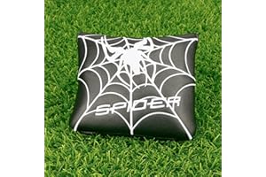 Qurygin Mallet Putter Spider - Mallet Putter Headcover - Square Golf Club Covers, Putter Head Covers, Golf Headcover with Magnetic Closure for Golf Lovers