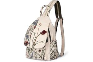 AULUDA Umwandelbare Umhängetasche für Mädchen, handgefertigte Handtasche, wunderschöner, hochwertiger, lässiger Tages-Mini-Rucksack aus Segeltuch für Frauen in Grün