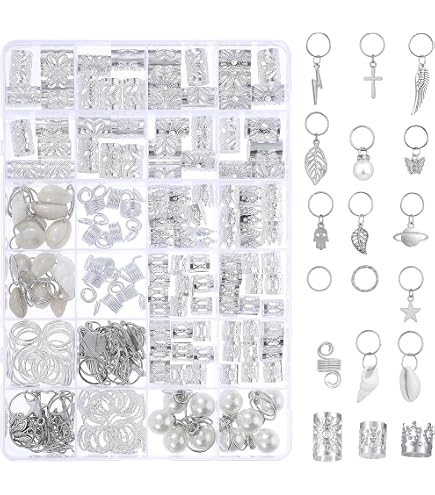UILYNIU 64 Pièces Mèches, Tressage Cravate, Corde Bande, Accessoire Cheveux Fille, Colorée, Tressés Diadème pour Party Festival Cosplay (Multicolore