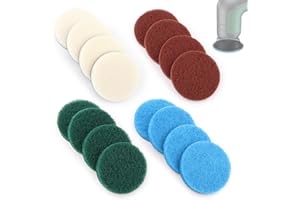 NVIYAM 16 Stück Reinigungsbürste Aufsatz für Bosch, Universal Brush Set Kompatibel mit Bosch Home/Garden 6033 Akku Reinigungsbürste(4 Küchenpad, 4 Schaumstoffpad, 4 Mikrofaserpad, 4 Hochleistungspad)