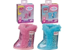 BABY born Botas Brillantes – 1 par de Botas para muñeca en Dos posibles diseños – Selección aleatoria – Apta para Todas Las muñecas de 43 cm – Accesorio de muñeca
