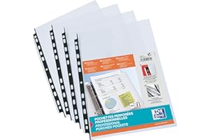 Elba 100206895 koszulki na dokumenty, z otworami, format A4, z polipropylenu, posortowane pod względem koloru, 20 sztuk torebek z 20 sztukami bezbarwnych