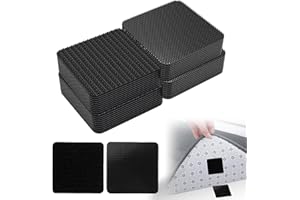 NOENAENI 25PCS Rug Gripper for Carpeted Floor 5 x 5 cm Black Plastic Non Slip Rectangular Carpet Grippers for Floor Sofa Cushion Car Boot Liners Washable Reusable Sticky Grips to Stop Rug Slipping Carpet