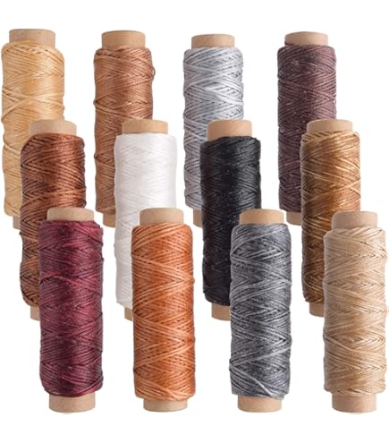 Kit 21 Pezzi Per Cucire Cuoio - Filo Cerato, Aghi, Punteruolo E Accessori Per Riparazioni E Progetti Fai Da Te - Foto 13