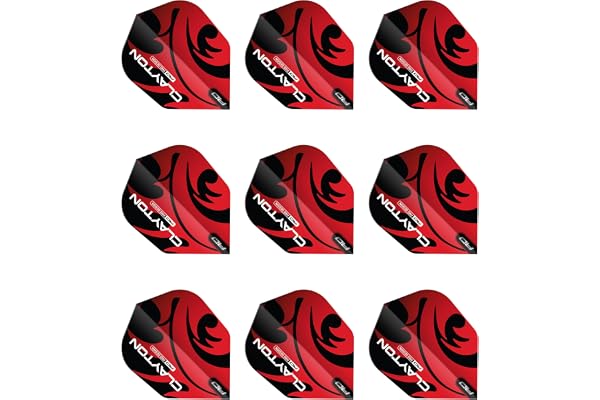 RED DRAGON Darts - Joueur Professionnel Hardcore Forme No. 6 Extra épais - 100 Micron - Vols de fléchettes 3 Ensembles par Paquet (9 Vols de fléchettes au Total)