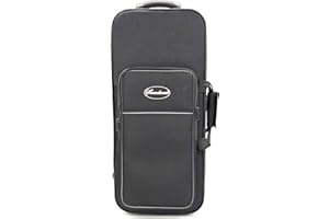 TUYAMA Koffer für Altsaxophon - Hochwertiger Soundman Saxophonkoffer - Robuster Koffer für Saxophon, innen weich gepolstert, mit verstaubaren Rucksackgurten, großzügiger Notentasche sowie Zubehörfächern