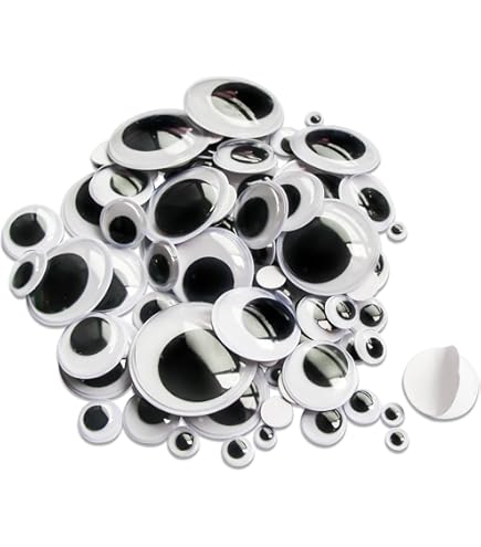 Occhi Adesivi TOAOB - 8 Pezzi Mobili, 40mm E 50mm, Per Lavoretti Fai Da Te E Bambole - Foto 8