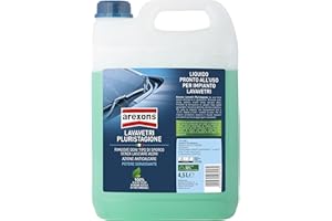 AREXONS LAVAVETRI PLURISTAGIONE -3.5 °C Liquido lavavetri auto 4.5 l per tergicristalli pronto all'uso, detergente vetri , azione sgrassante, rimuove ogni tipo di sporco, azione anticalcare