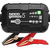 Noco Genius5, 5-Amp Fully-Automatic Smart Charger, 6V And 12V Battery Charger, Battery Maintainer, Trickle Charger, And Batte