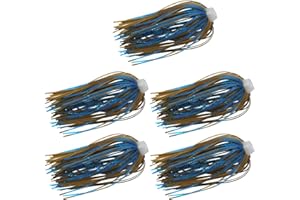 WOEIFGV 5 paquetes de faldones de silicona para pesca de goma, señuelos de róbalo, 88 hebras, accesorios de pesca, señuelos de pesca